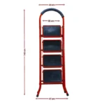 نردبان ۴ پله پارسا کد ۴۴۴ – آلومینیومی خانگی - Image 3